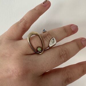 Handmade sterling silver and gold rings